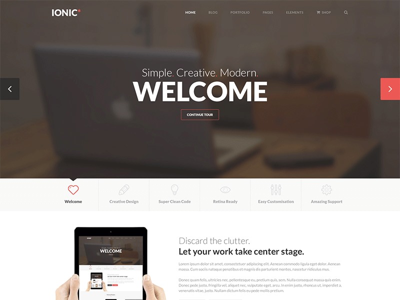 Ionic WP theme by the Theme-Paradise team