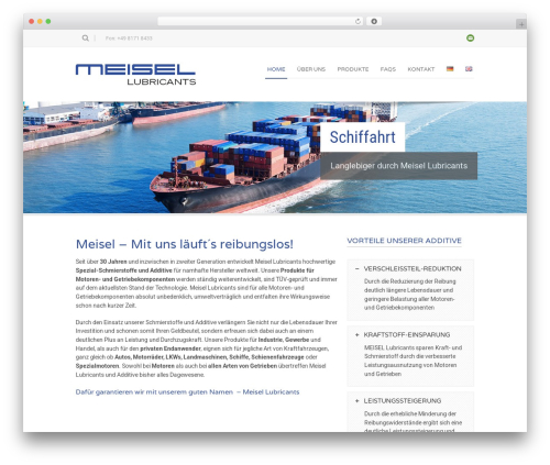 Maxima WordPress website theme - meisel-schmierstoffe.de/de/home