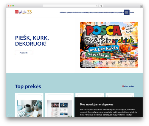 Oxy WordPress theme - mylida.lt