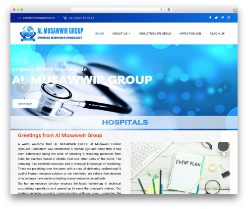WordPress website theme Braintech - almusawwir.in
