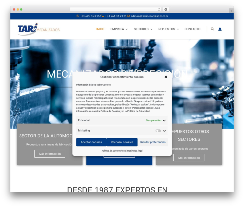 aeuroweb WordPress theme - tarimecanizados.com