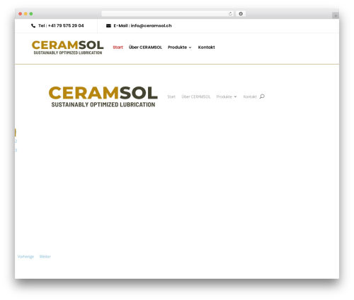 Divi theme WordPress - ceramsol.ch