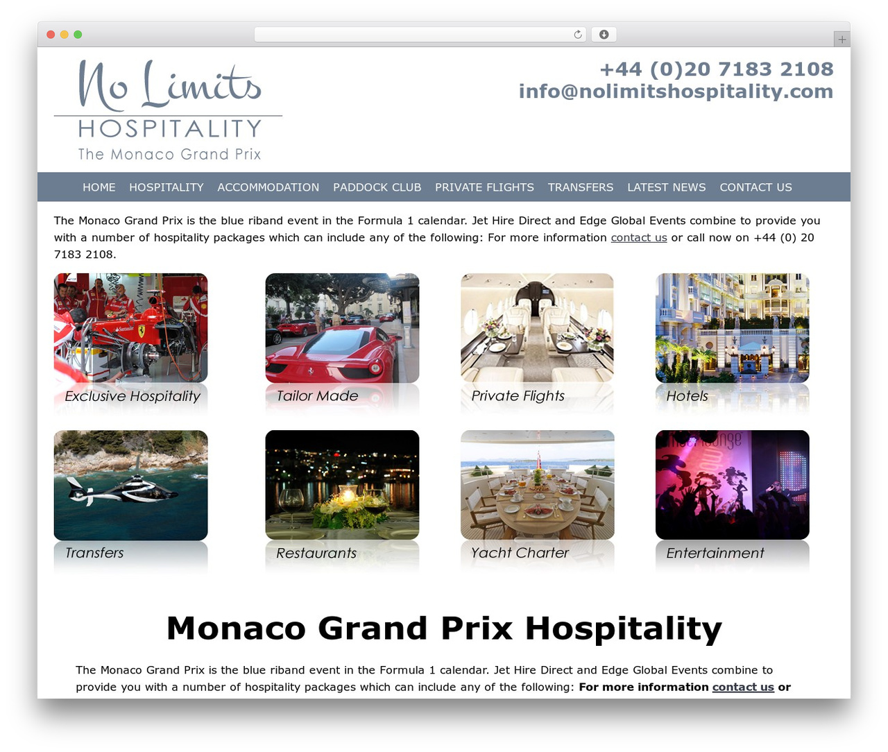 Everett WordPress theme - monacograndprixhospitality.com