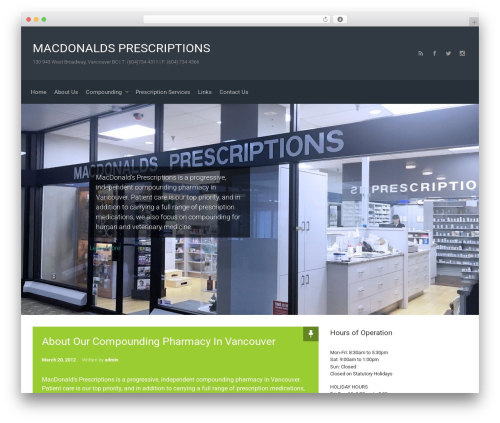 evolve free WP theme - macdonaldsprescriptions.com