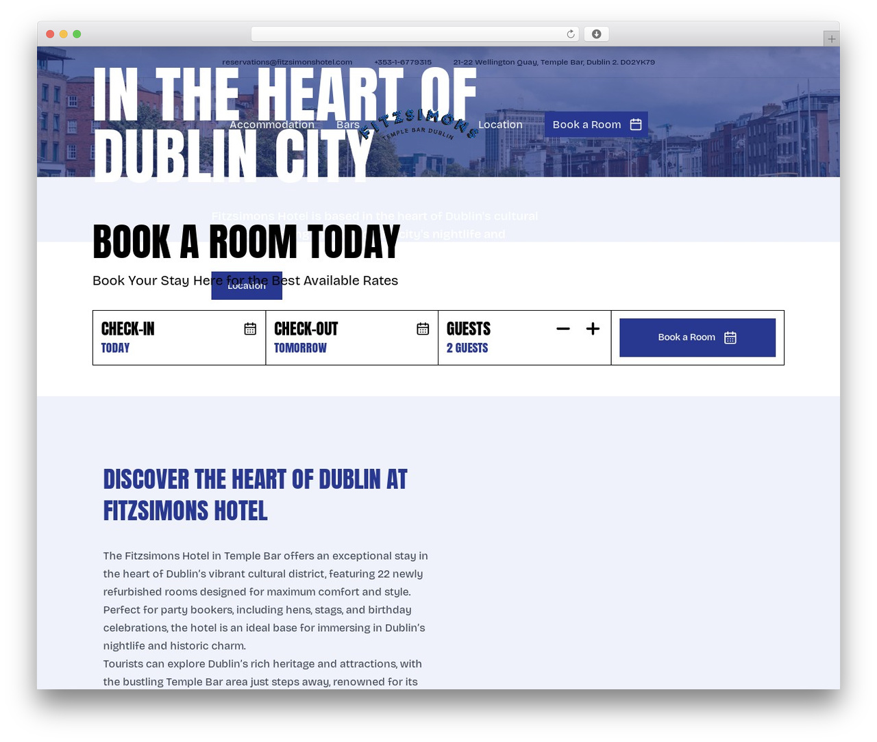 Fitzsimons Hotel WordPress theme - fitzsimonshotel.com Fitzsimons Hotel WordPress theme - fitzsimonshotel.com
