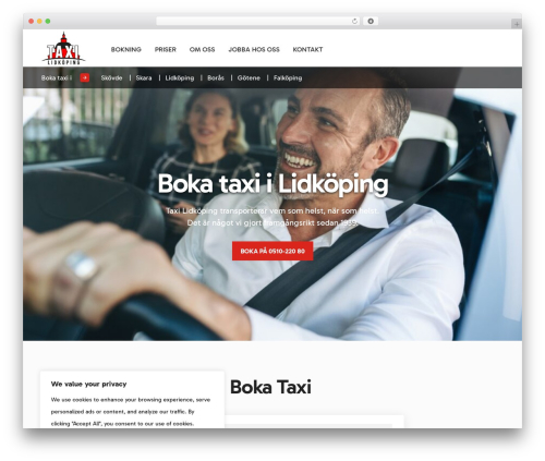 Knockout Webbyrå WordPress theme design - taxilidkoping.se