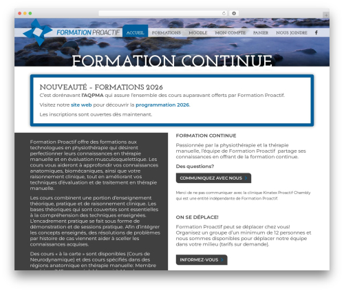 WordPress theme physio - formationproactif.com