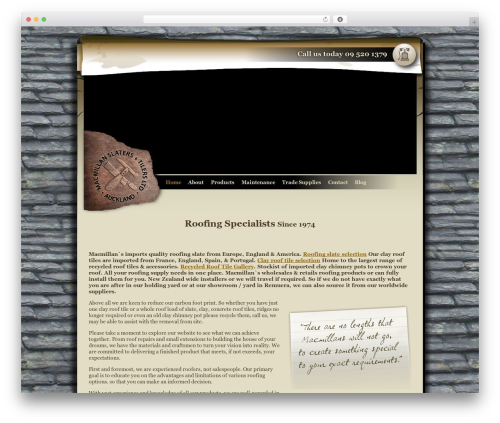 WordPress website theme Macslate - macmillanslaters.co.nz