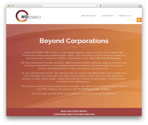 WordPress website theme Maisha - msi-integrity.org