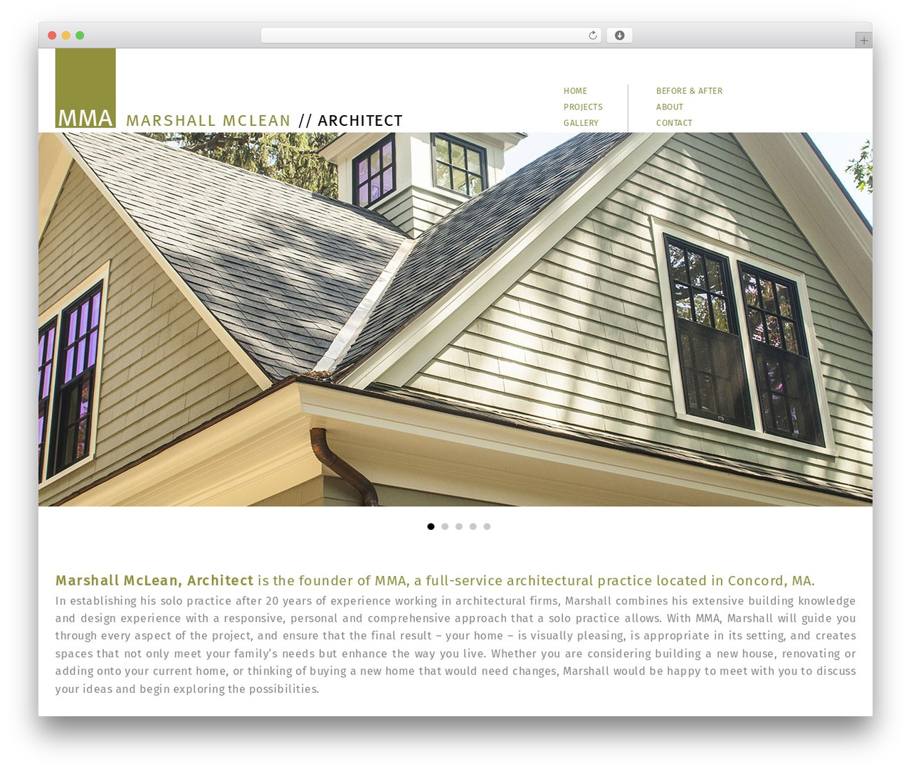 Architecture WordPress theme - mmcleanarchitect.com