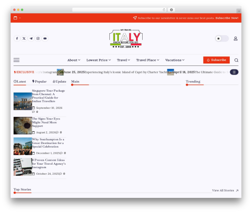 Blogsy WordPress theme design - mytravelitaly.com Blogsy WordPress theme design - mytravelitaly.com
