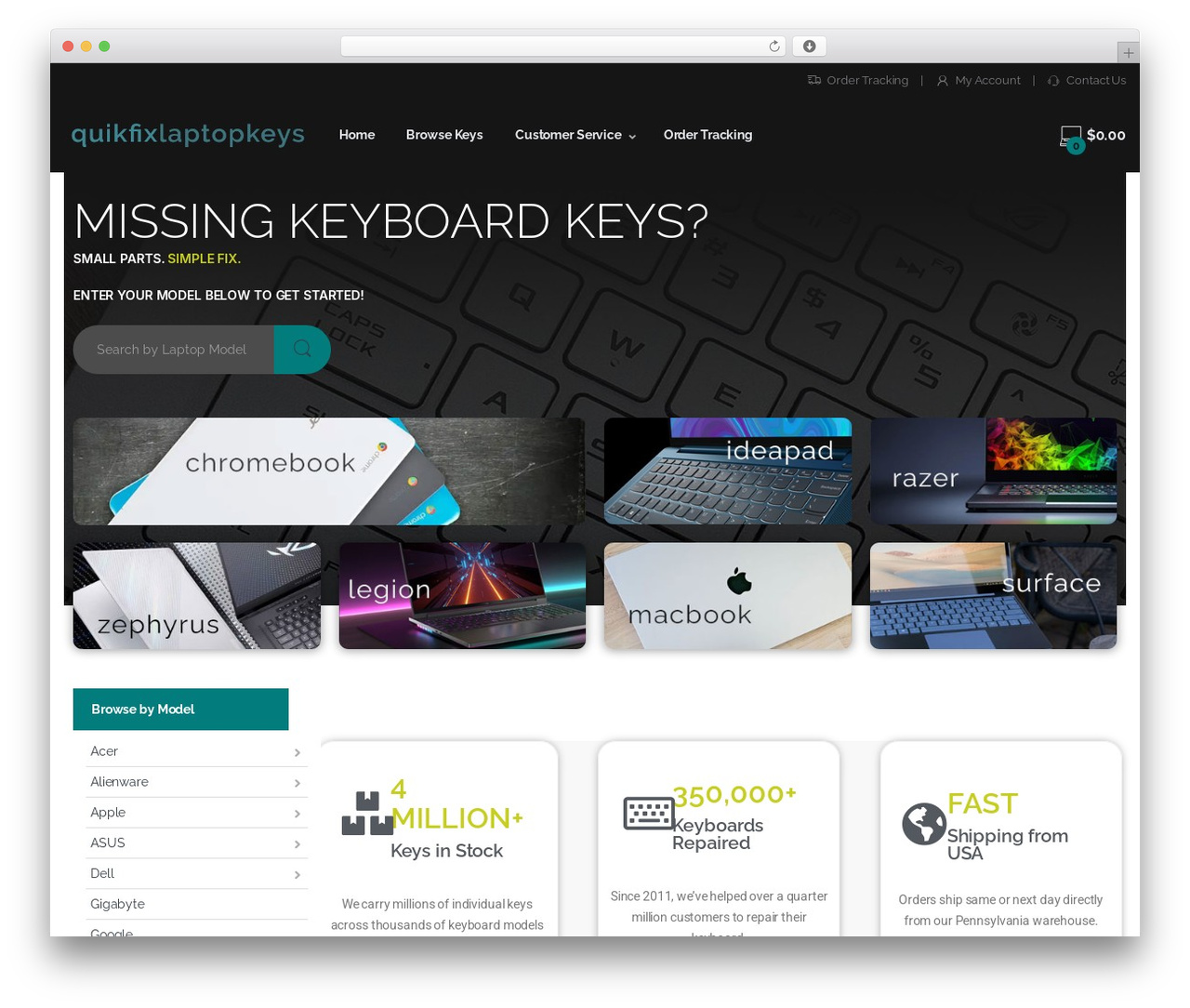 Electro WordPress theme - quikfixlaptopkeys.com