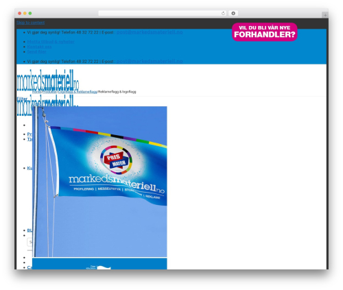 Flatsome WordPress theme - markedsmateriell.no/produkter/logoflagg/reklameflagg