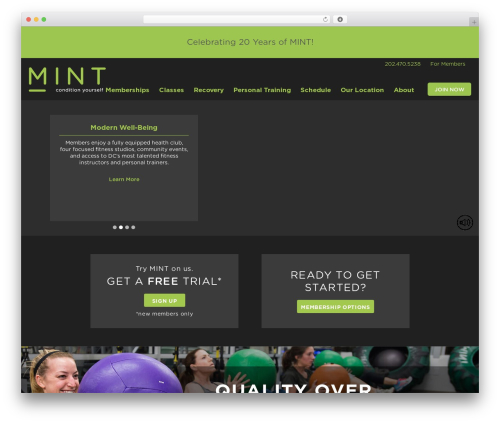 Genesis gym WordPress theme - mintdc.com