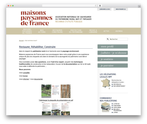MPF WordPress theme - maisons-paysannes.org