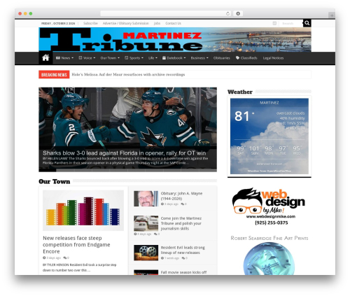 Sahifa theme WordPress - martineztribune.com