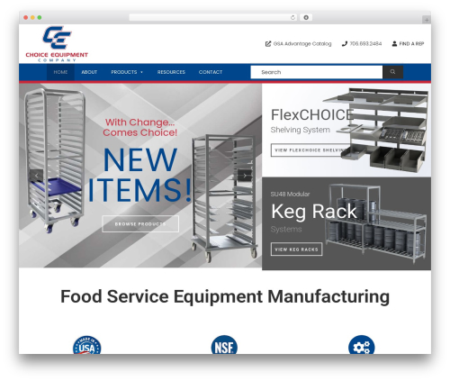 Toro WordPress theme for business - choiceequipmentcompany.com