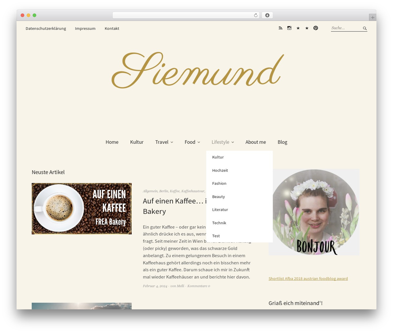 Weta WordPress theme design - msiemund.de