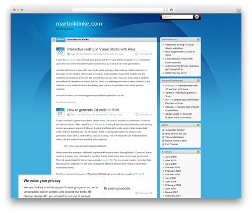 WordPress theme iTheme - martinklinke.com