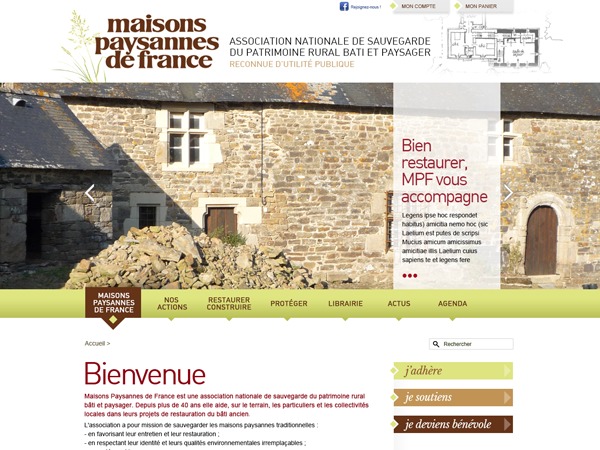 WordPress website theme MPF by Septime