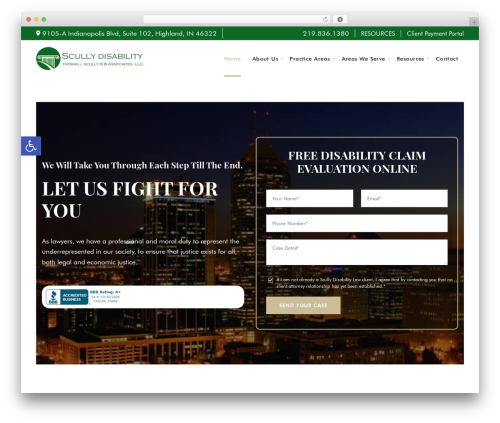Frontline WordPress theme - scullydisabilitylaw.com