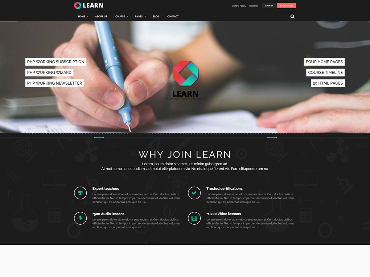 Learn newspaper WordPress theme by OceanThemes Team