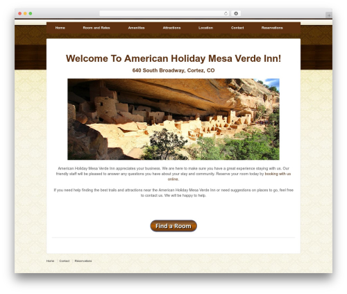 Responsive Pro premium WordPress theme - mesaverdeinncolorado.com