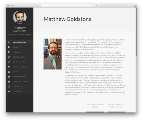 Theme WordPress Faculty - matthewgoldstone.com