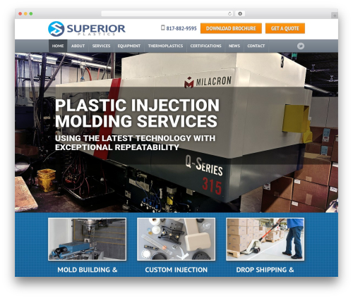Thrive Framework top WordPress theme - superiorplastics.com
