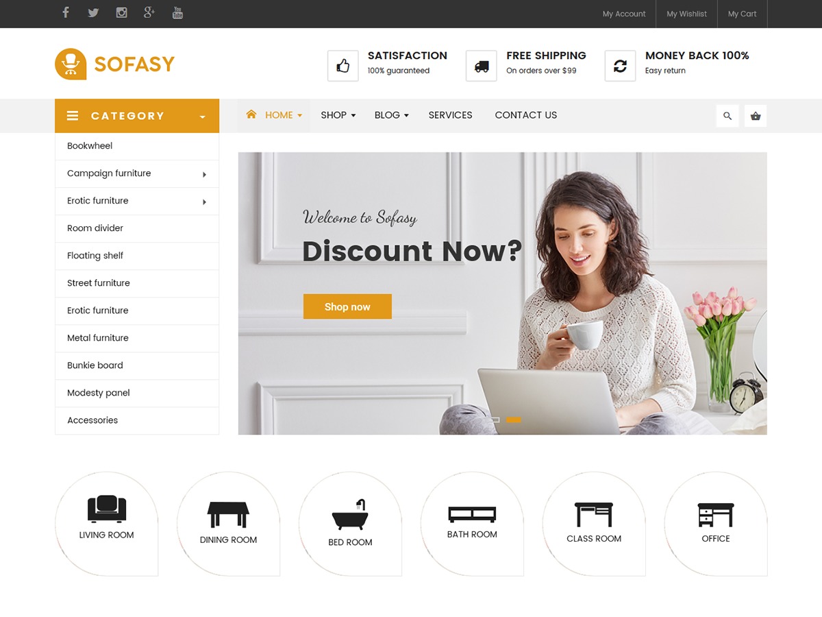 VG Sofasy WordPress shop theme by VinaGecko