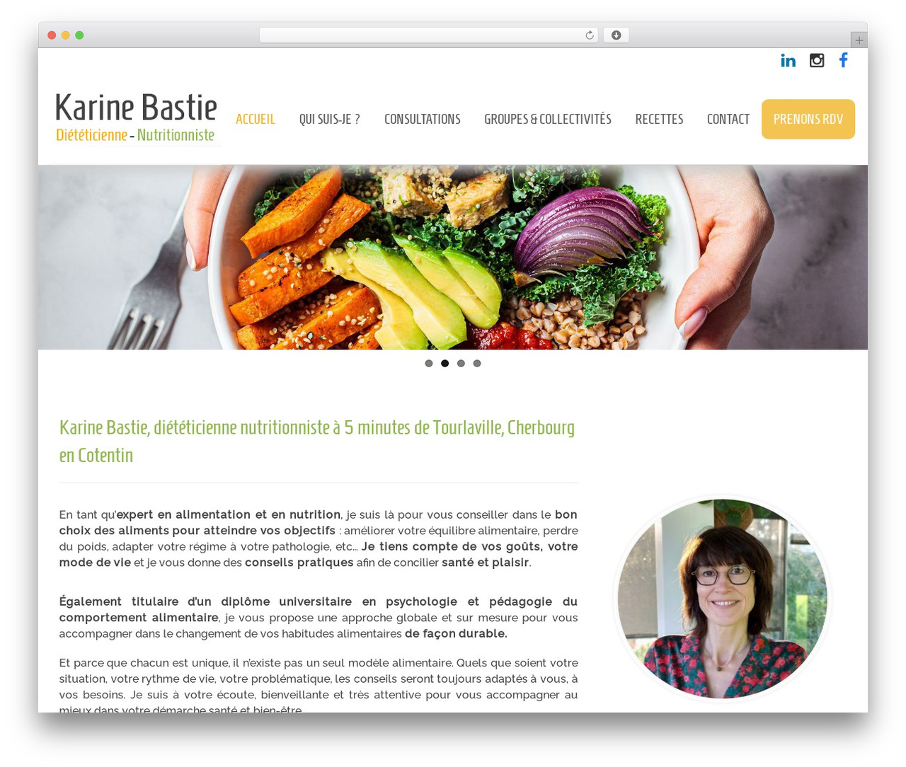 WebCom WordPress theme design - karinebastie.com