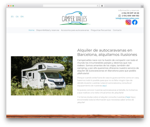WordPress theme Bootstrap Basic Child - www.campervalles.com