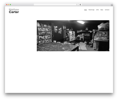 WordPress theme Carter - matthewcarter.co.nz