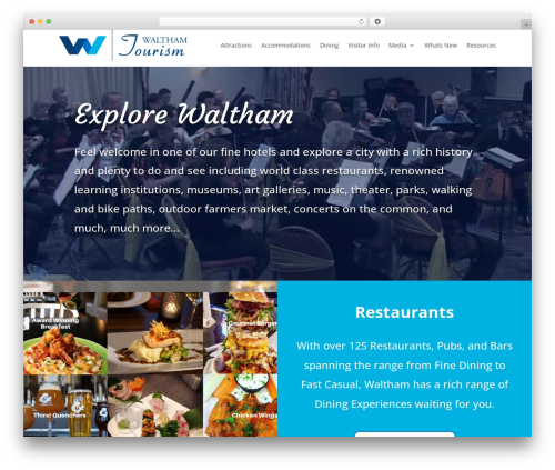 Divi WordPress theme - walthamtourism.com