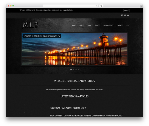 Musicpro top WordPress theme - metallandstudios.com
