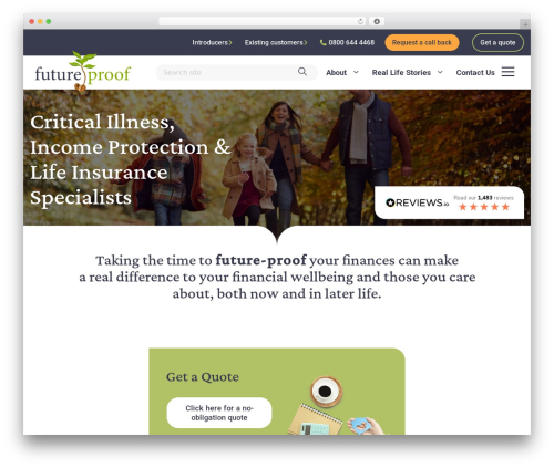 Resolution WordPress theme design - futureproofinsurance.co.uk