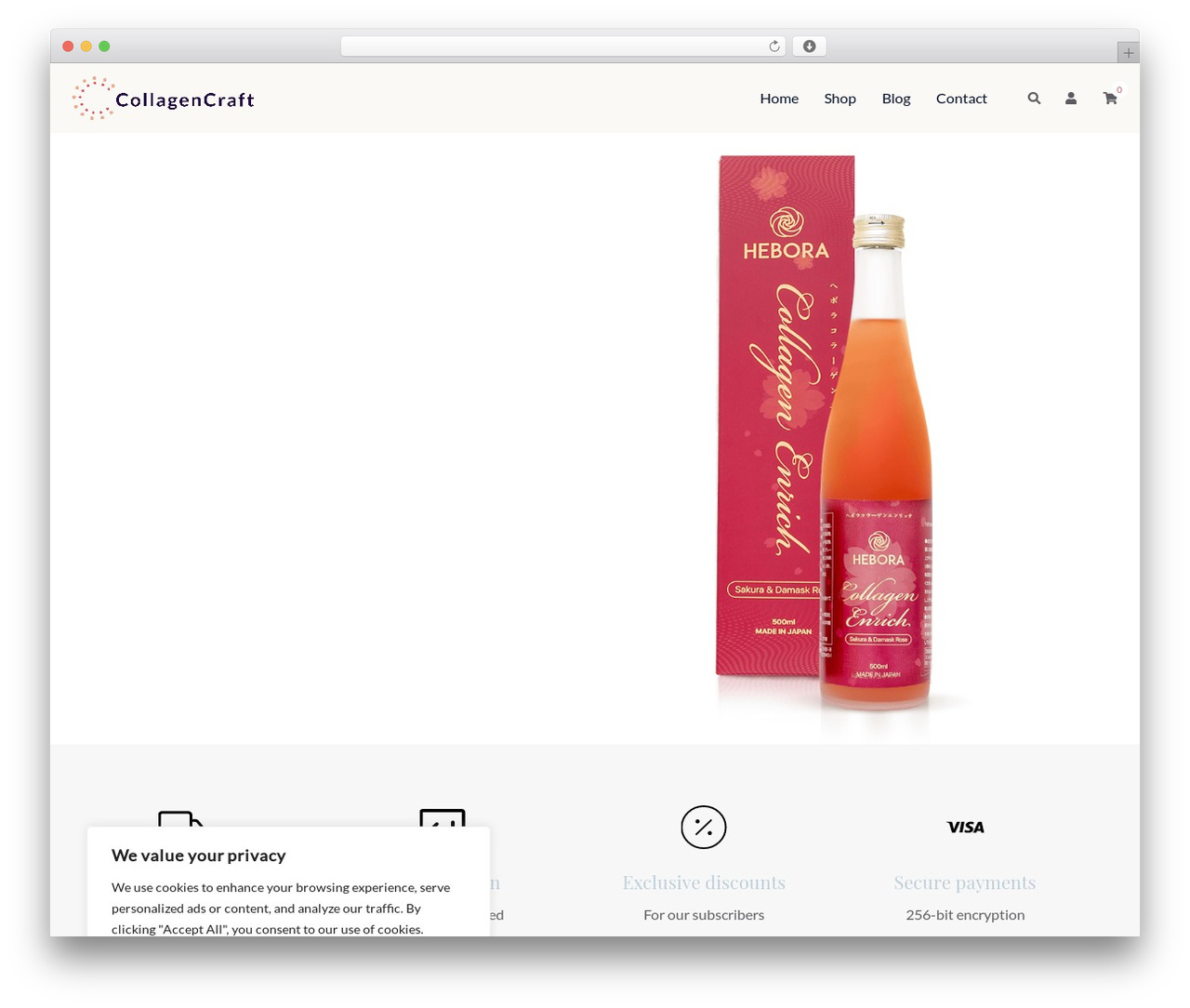 Sydney WordPress theme - collagencraft.com