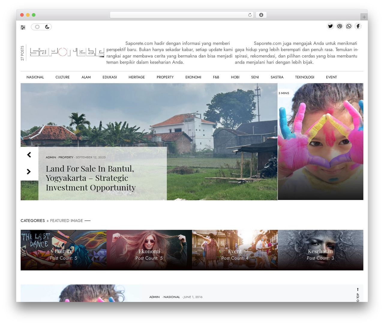 Theme WordPress Efpose - saporete.com