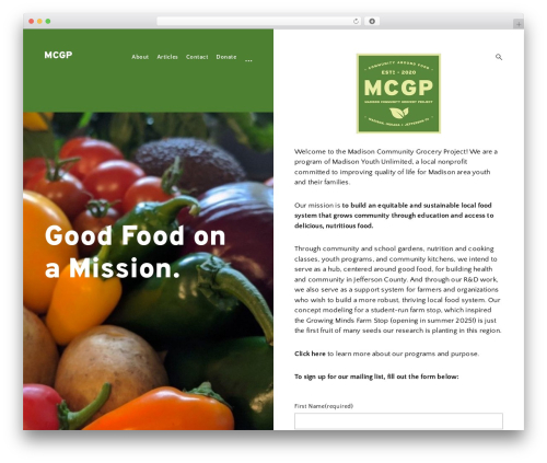 Aperitive WordPress theme design - madisoncommunitygrocery.com