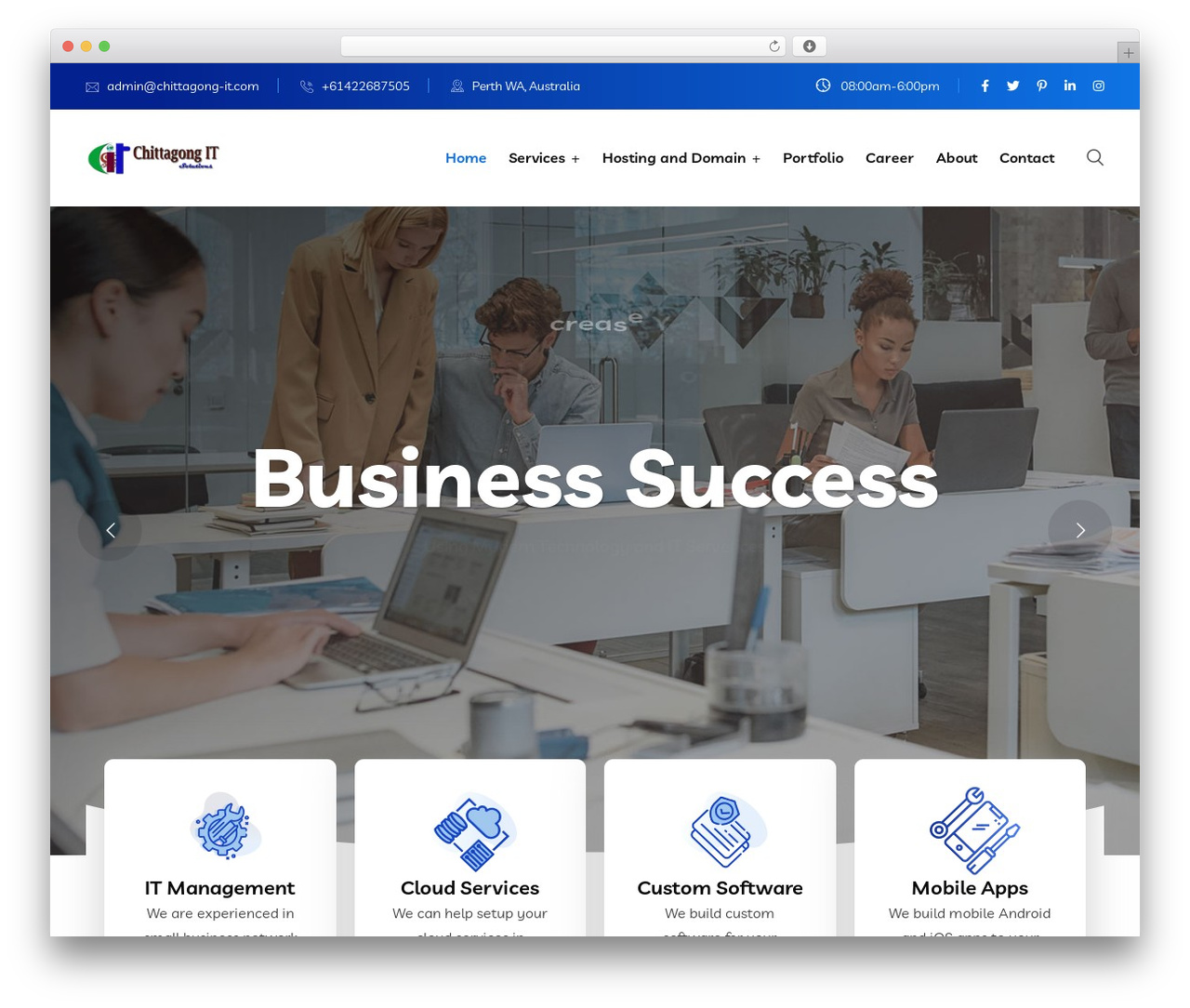 Braintech WordPress theme - chittagong-it.com