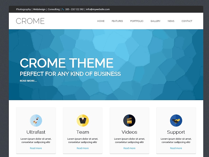 Crome theme WordPress by 7Theme.net