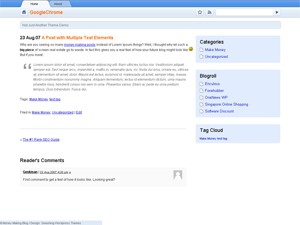 GoogleChrome WordPress theme by Genkisan