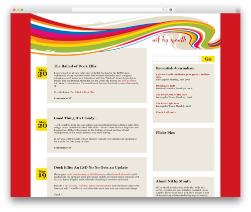 NBM WordPress theme - nilbymouth.com