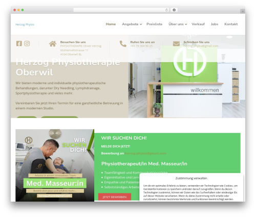 Physio-qt WordPress theme - herzog-physio.ch