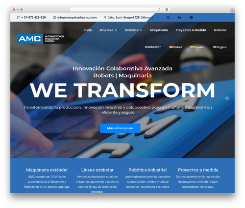 Quantech WordPress website theme - maquinariaamc.com