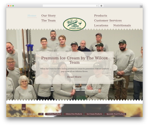 Theme WordPress Cafeteria Responsive Wordpress Theme - wilcox-ice-cream.com