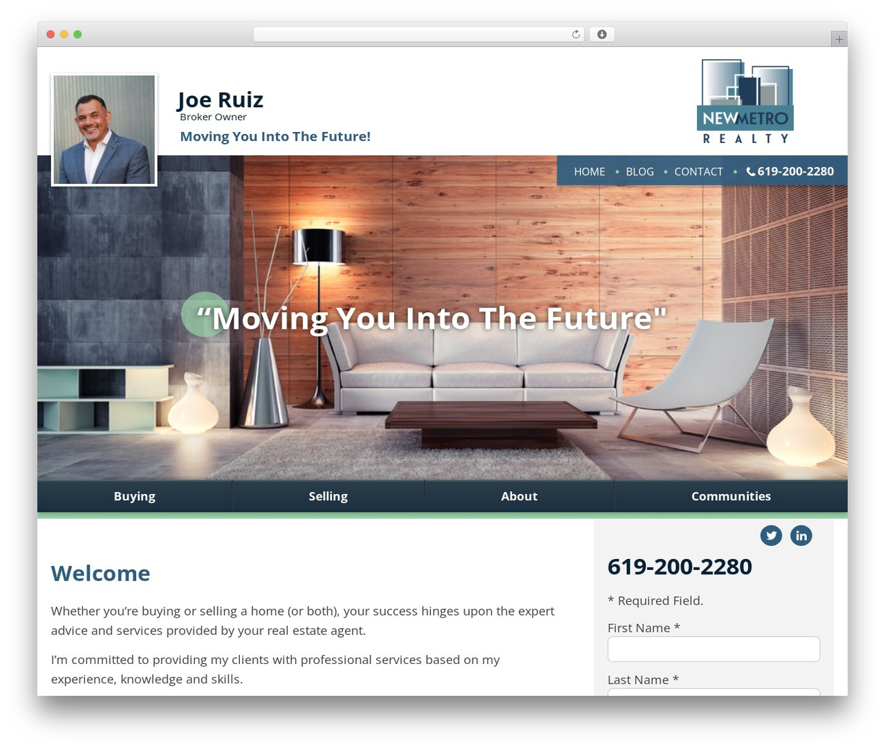 WordPress website theme Caspian - newmetrorealty.com