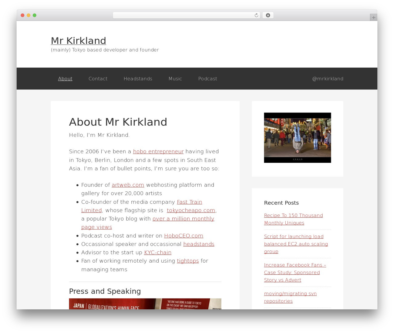 Genesis theme WordPress - mrkirkland.com