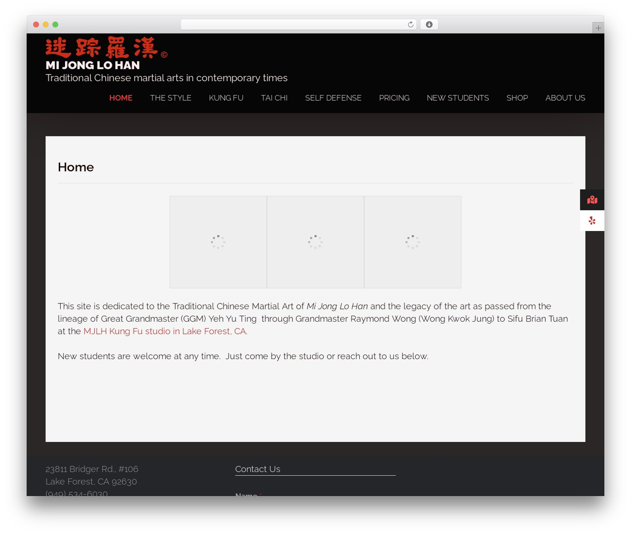 Notable WordPress theme - mjlhkungfu.com