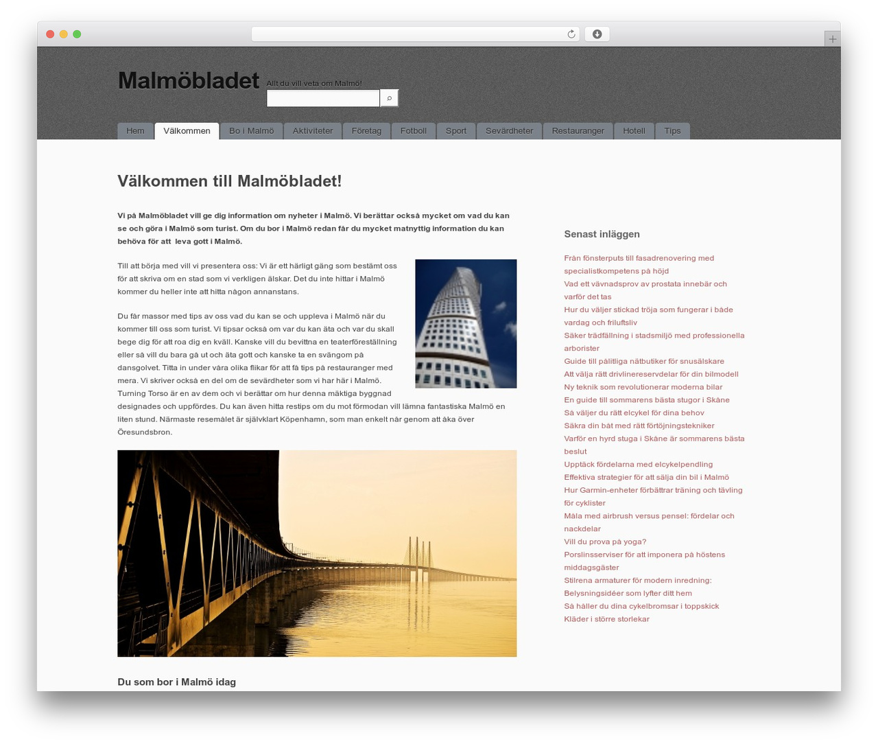 simpleX theme WordPress - malmobladet.se simpleX theme WordPress - malmobladet.se